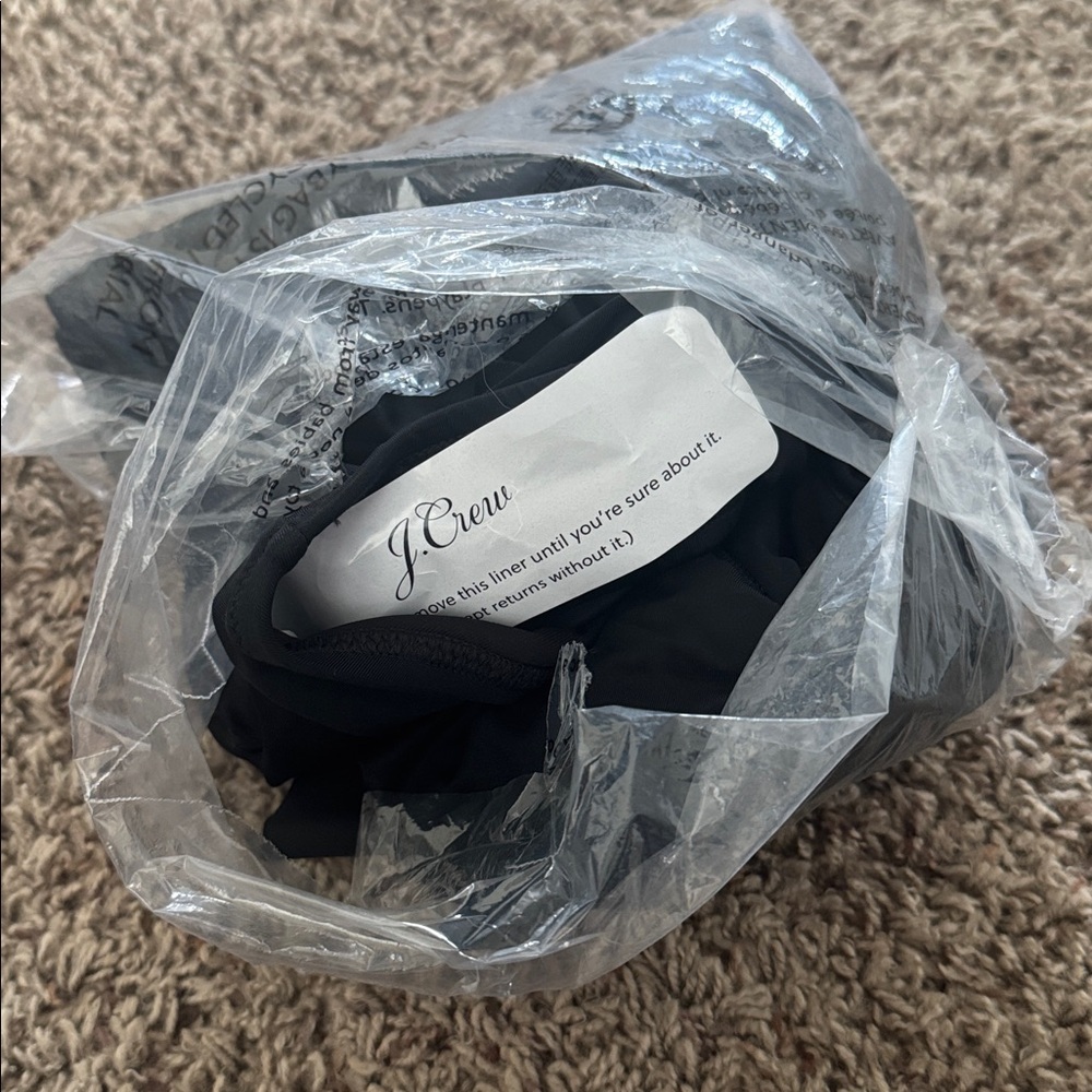J. Crew Ruched Ruffle One-piece Swimsuit Black - Picture 4 of 4
